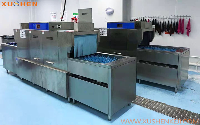 酒店洗碗機(jī)，飯店食堂洗碗機(jī)，長(zhǎng)龍式洗碗機(jī)廠家