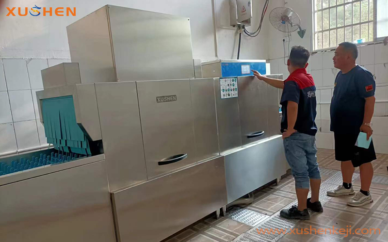 學校洗碗機，長龍式洗碗機，商用洗碗機廠家