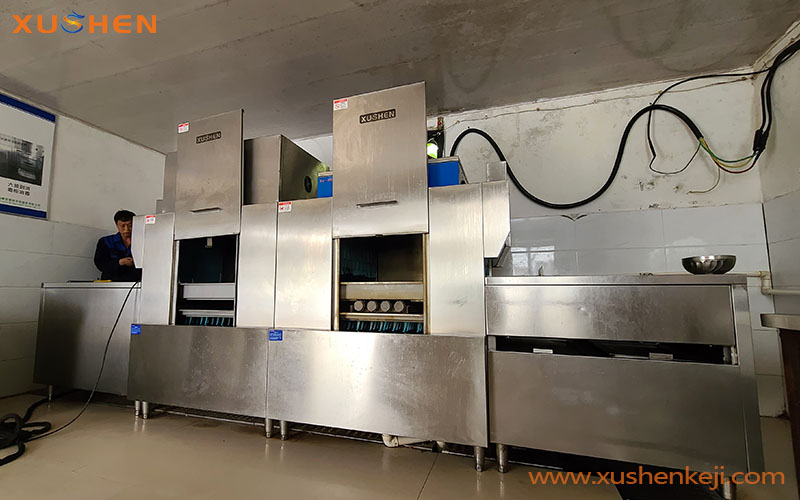 學(xué)校洗碗機，洗碗機定制，大型長龍式洗碗機